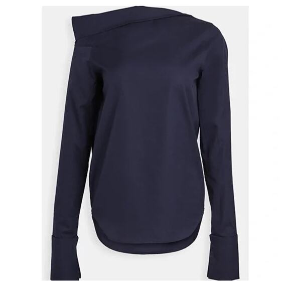 Anais Jourden Off Shoulder Poplin Top Size EU 42 US 12 Classic Modern Career - Picture 1 of 8